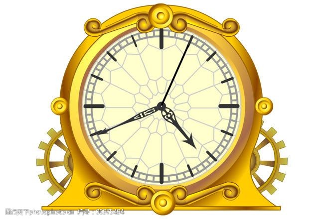 黄色座钟flash时钟动画