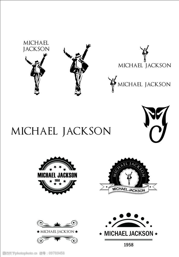 关键词:杰克逊logo michael jacksom mj 杰克逊 标志 矢量标志