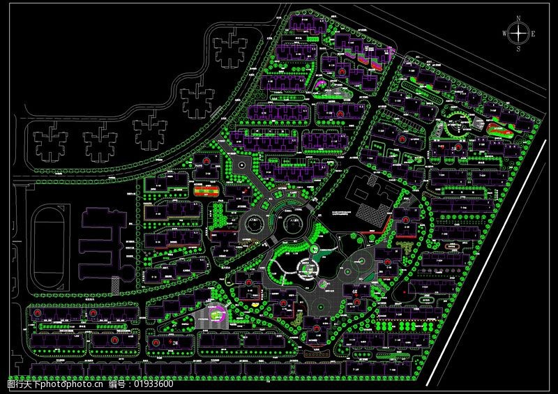 居住小区规划总平面图