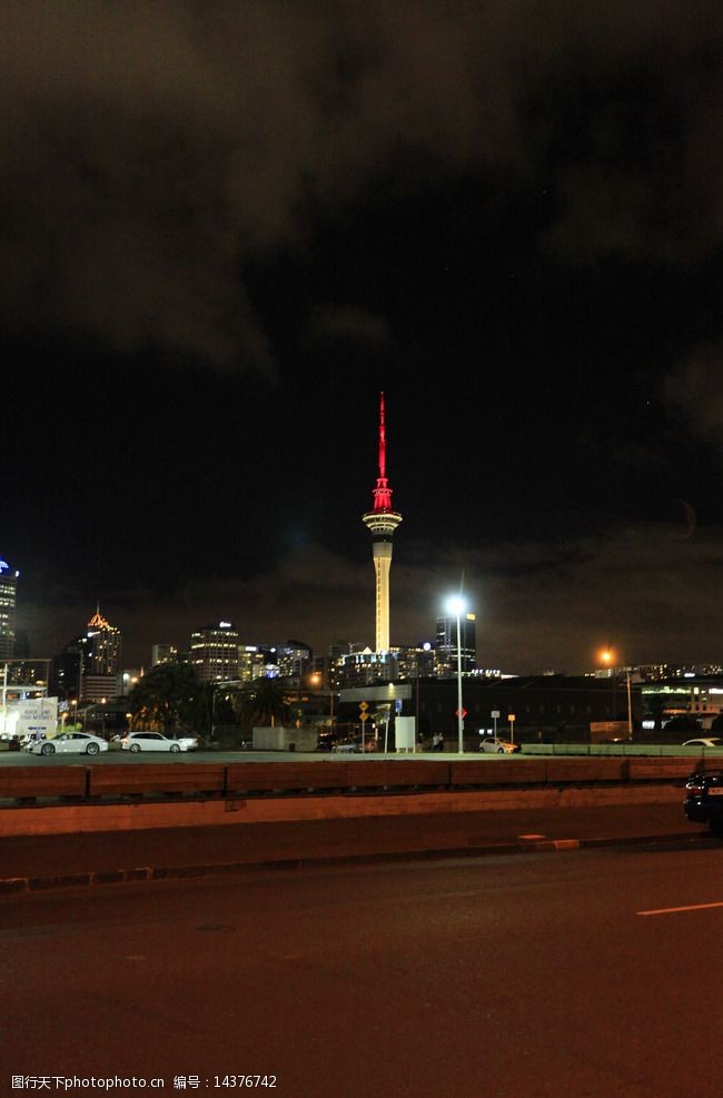 关键词:新西兰城市夜景 夜空 城市远景 建筑群 灯光 霓虹灯 天空塔