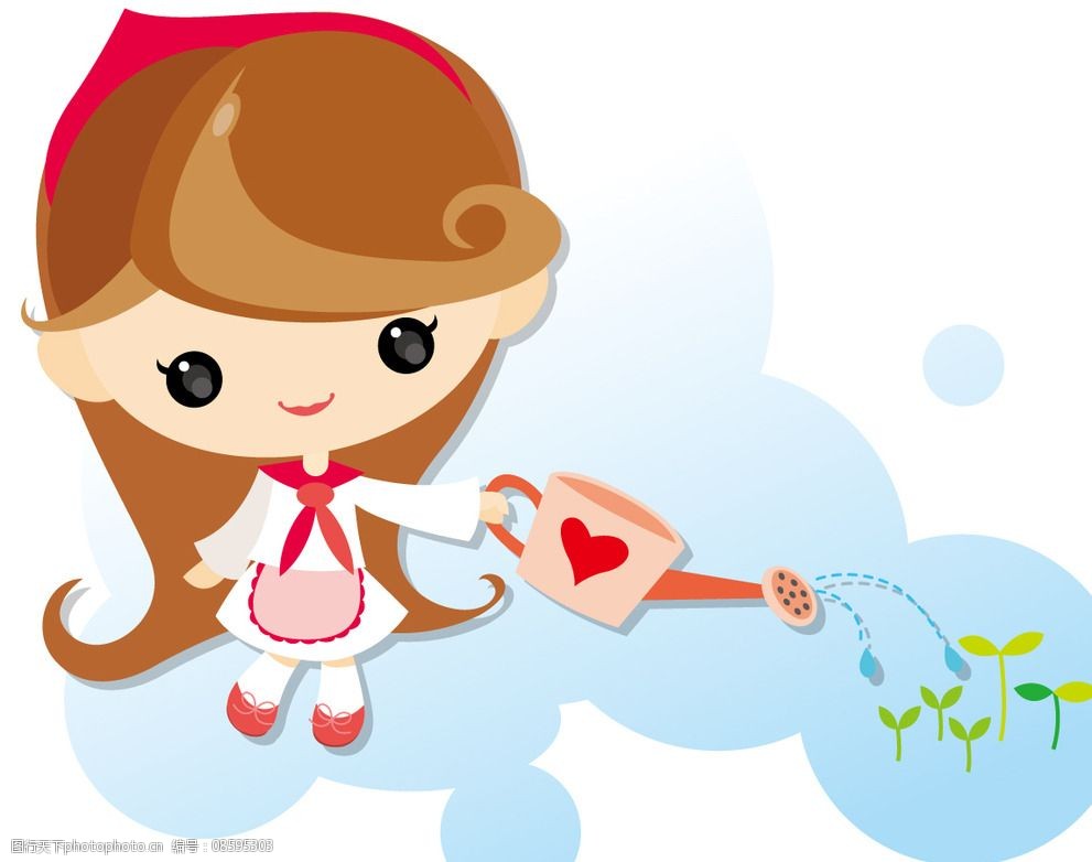 关键词:可爱兔子 卡通女孩 可爱卡通 q版兔子 q版女孩 设计 动漫动画