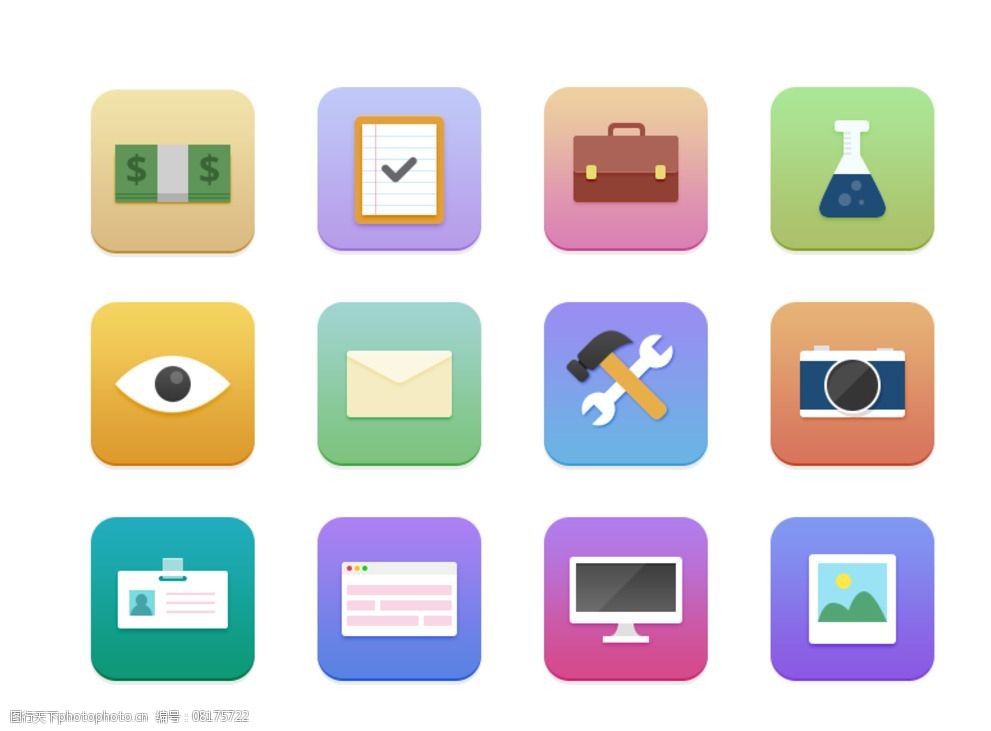 关键词:app图标 appicon 手机app图标 app扁平图标 app 设计 移动界面