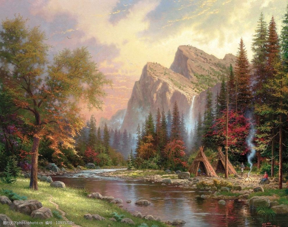 关键词:托马斯金凯德油画作品 thomas kinkade 绘光大师 油画 风景画