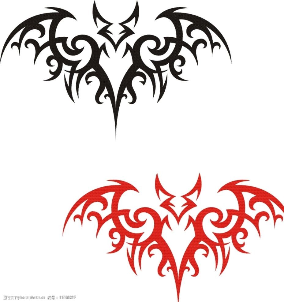 关键词:蝙蝠纹身 蝙蝠 矢量 素材 图腾设计 纹身 设计 标志图标 其他