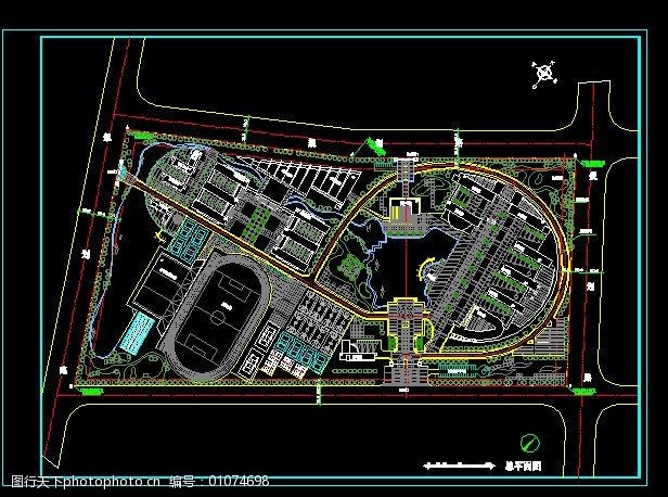 某学校总平面图cad图纸