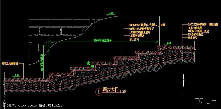 家居设计 关键词:踏步花池大样图免费下载 cad图纸 建筑图纸 踏步花池