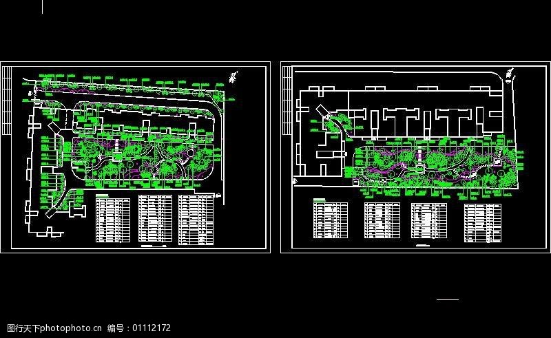 小区绿化植物配置图
