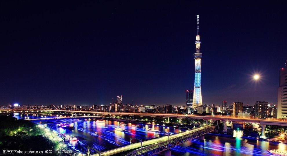 东京墨田区的夜景