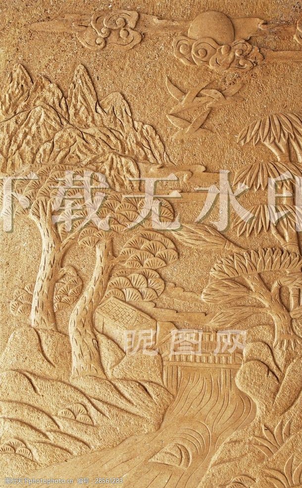 浮雕装饰画艺术作品工艺砂岩雕刻