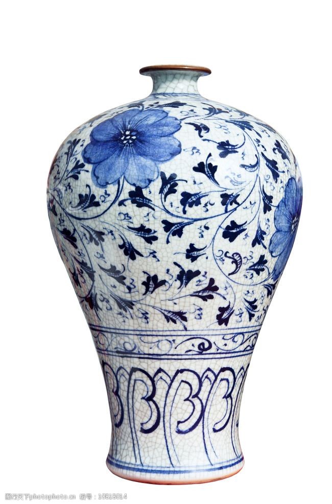 青花瓷瓶古董花瓶高清图片
