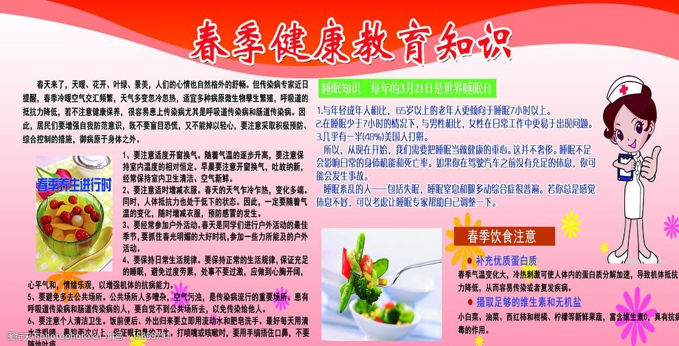 春季健康宣传栏图片
