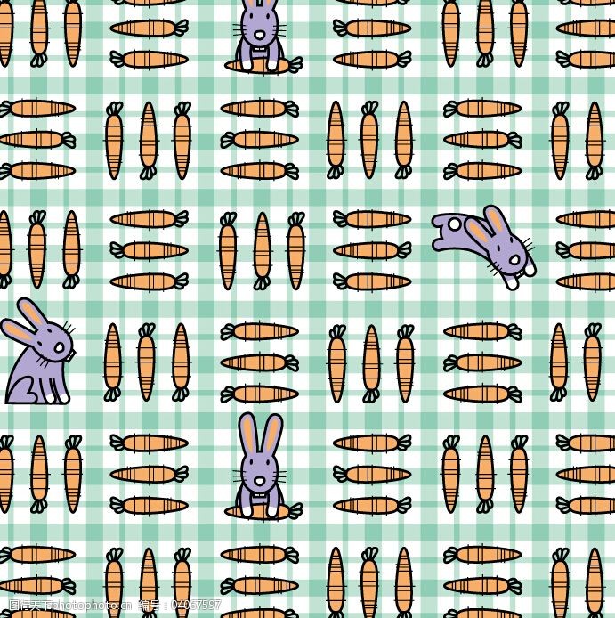 关键词:卡通动物食物花纹免费下载 动物 卡通 食物 矢量图 兔子 萝卜