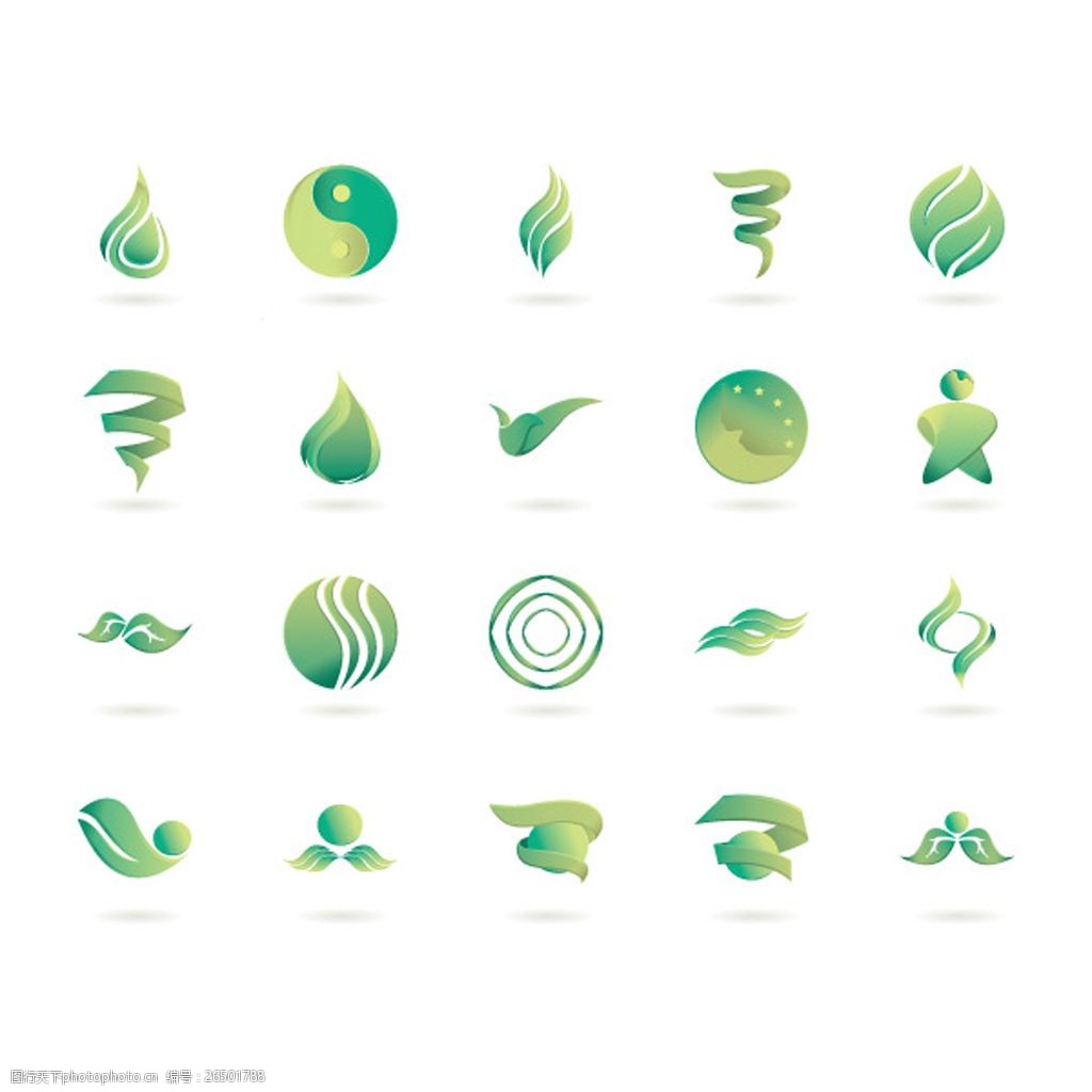 关键词:绿色环保标志矢量素材 绿色 环保 标志 矢量 素材 叶子 logo
