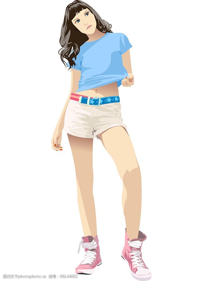 人物矢量素材-现代女性