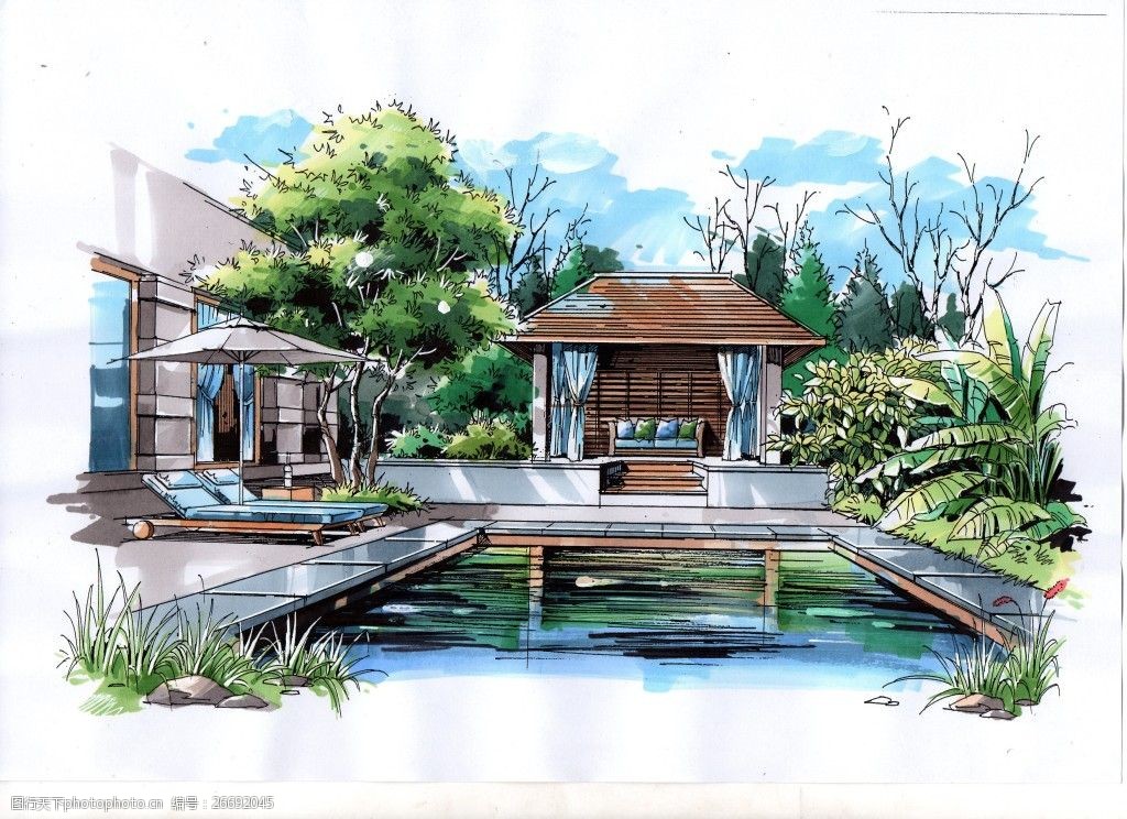 建筑设计建筑考研手绘设计大禹手绘