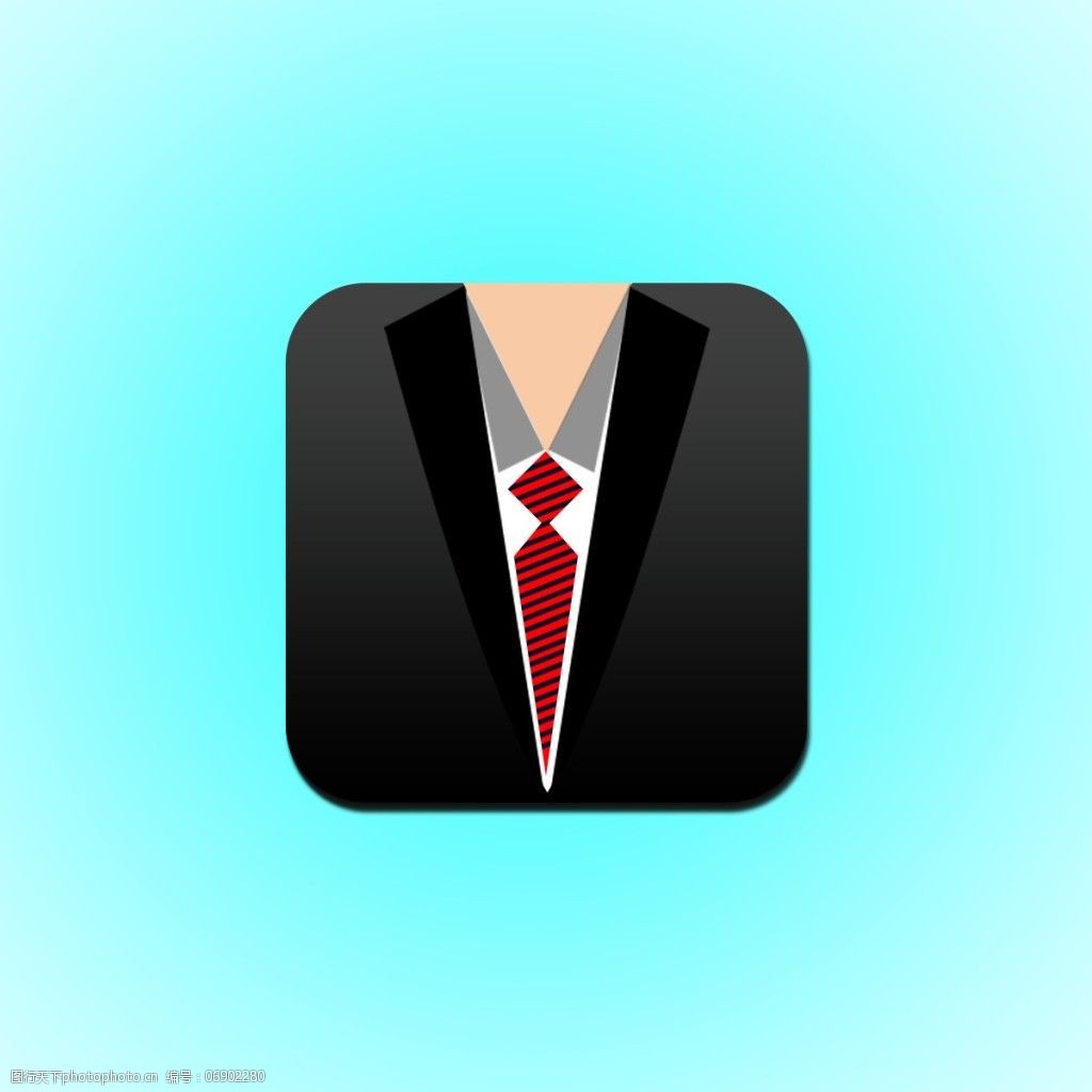UI设计手机图标领结绅士