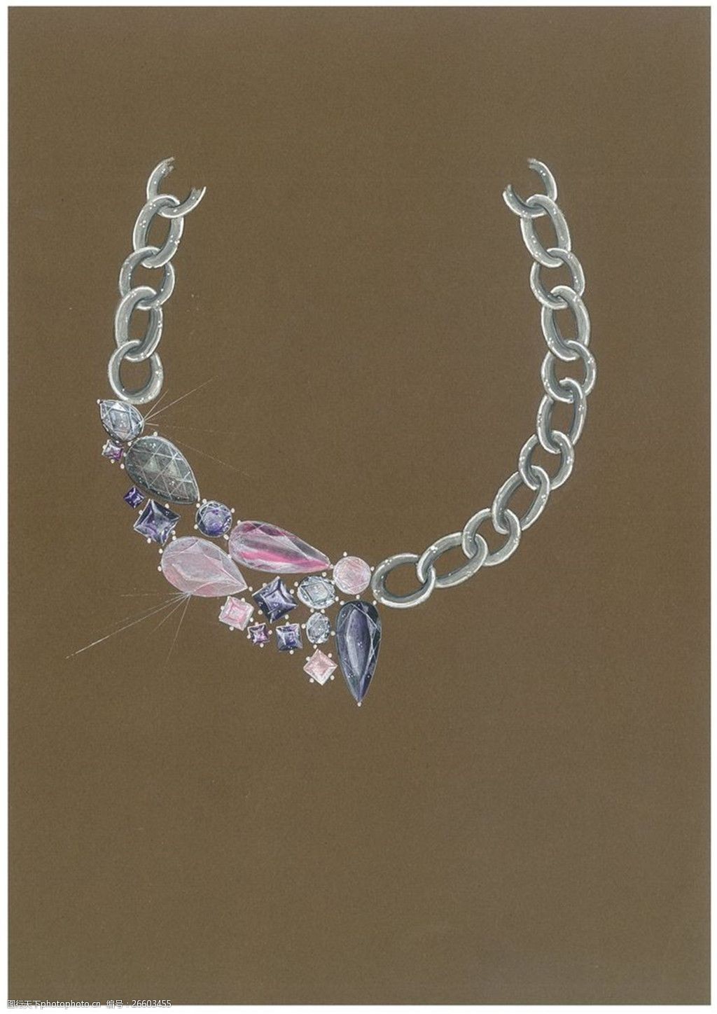 关键词:美丽彩色珠宝图片设计 手绘 珠宝 项链 时尚 创意 潮流 新颖