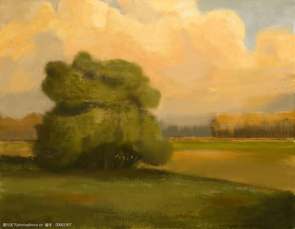 关键词:油画风景树cg插画免费下载 cg插画 风景树