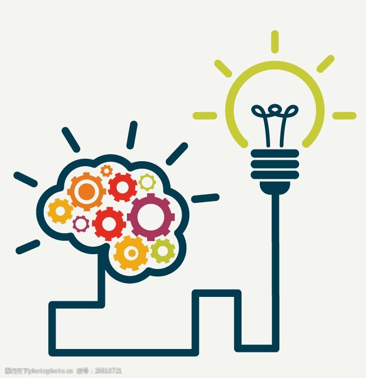 关键词:大脑与灯泡连线设计矢量素材 思维 大脑 连线 灯泡 齿轮 创意