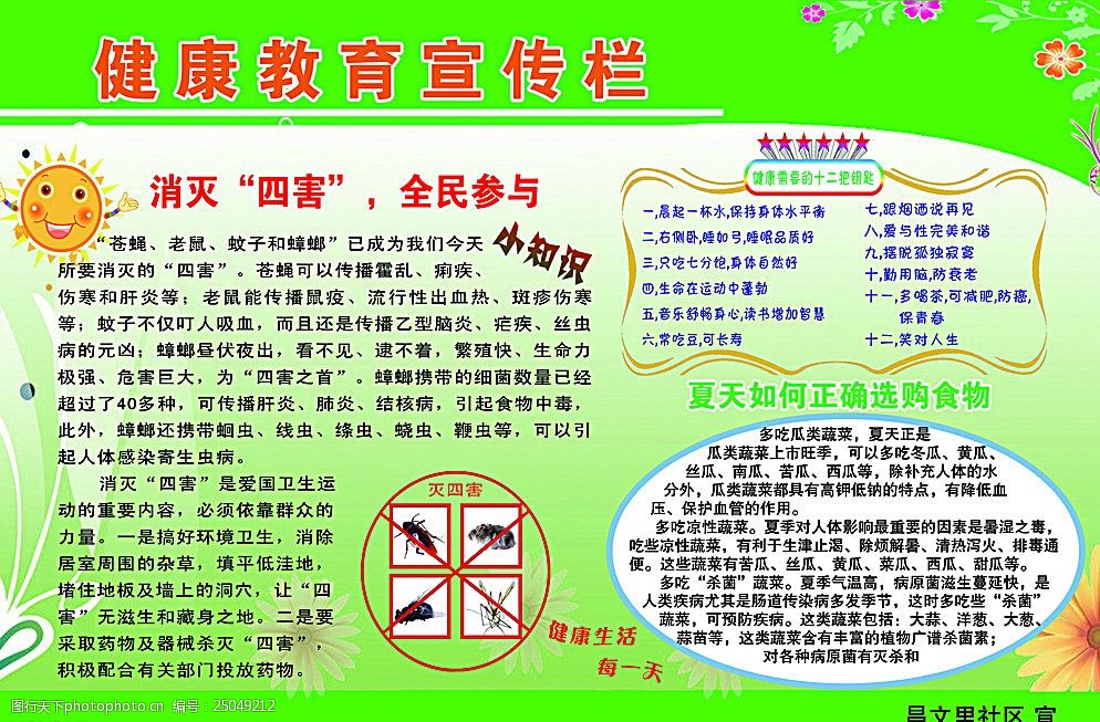 健康教育宣传栏图片
