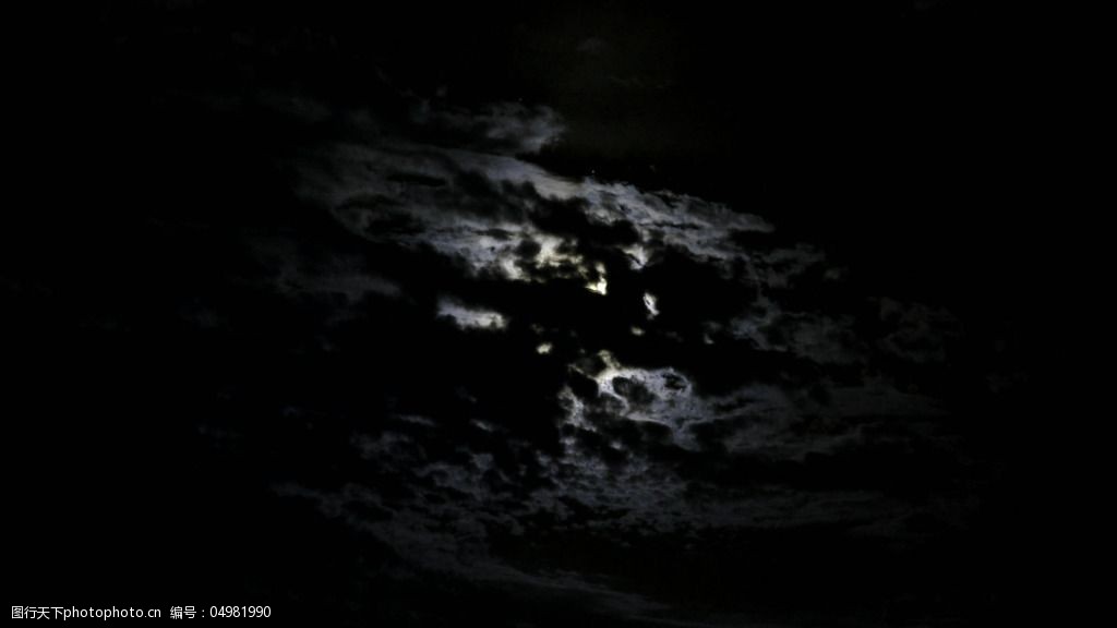 乌云蔽月实拍视频素材