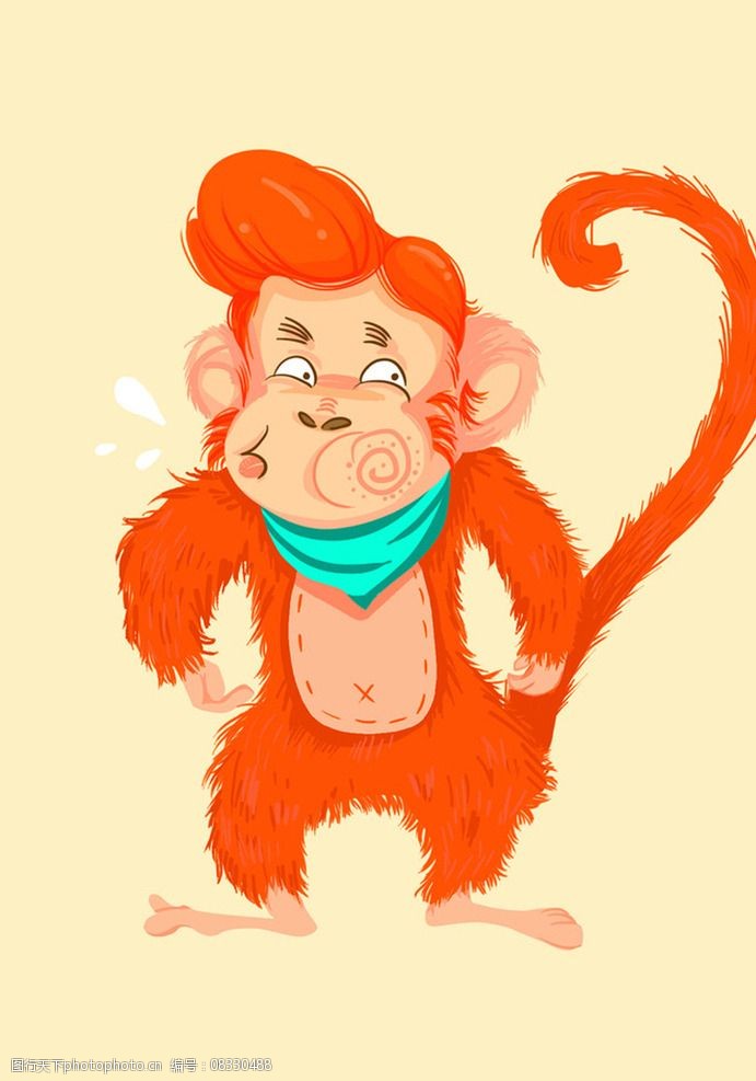 关键词:卡通猴子 卡通 漫画 插画 猴子 生肖猴 猴年 设计 动漫动画