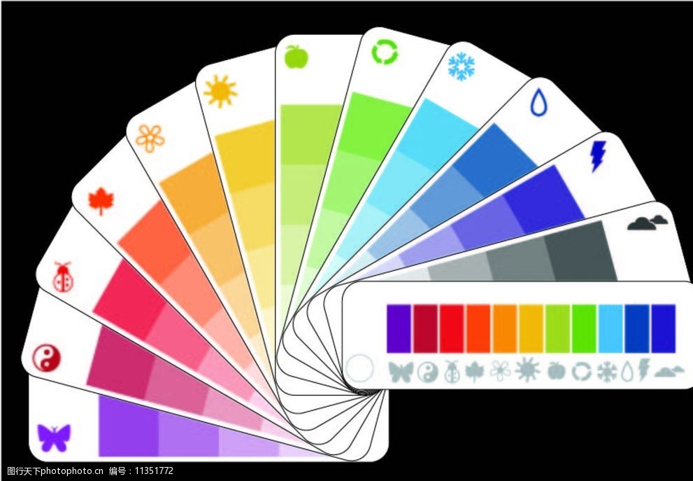 关键词:色卡 彩色 彩虹 矢量图 卡通色卡 设计 广告设计 其他 ai