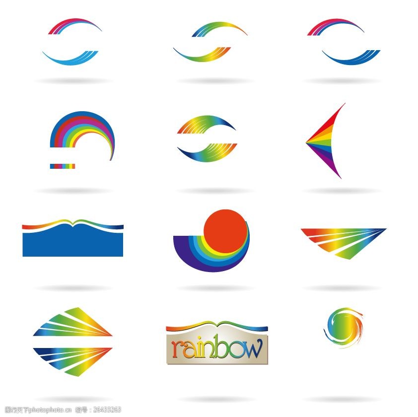 创意彩虹logo设计图片