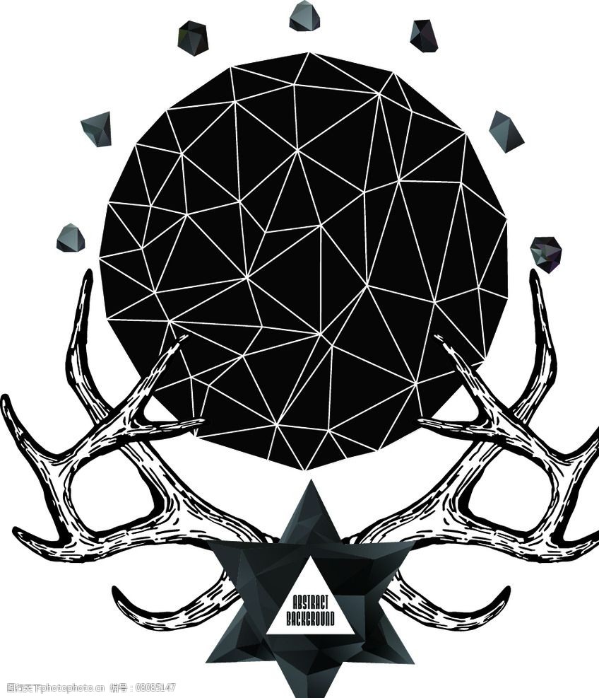 关键词:t恤图案 几何 抽象 组合 羊 羊角 动物 设计 生物世界 其他 ai