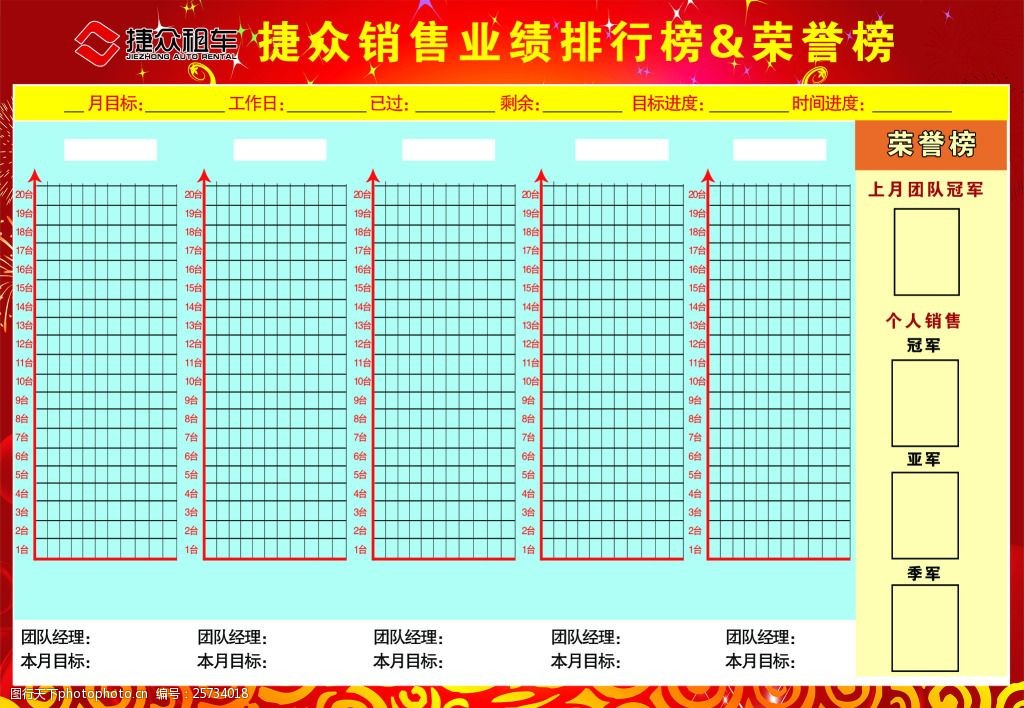 销售业绩排行榜·荣誉榜