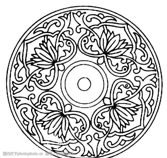 关键词:团花纹样 传统图案0188 传统图案 设计素材 装饰图案 书画美术