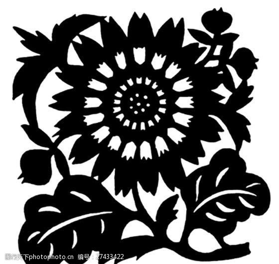 花草图案 现代花纹 设计素材 现代图案 装饰图案 书画美术     黑色