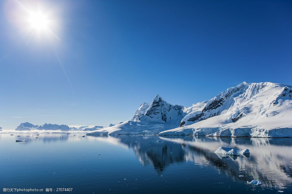 美丽雪山冰山风景