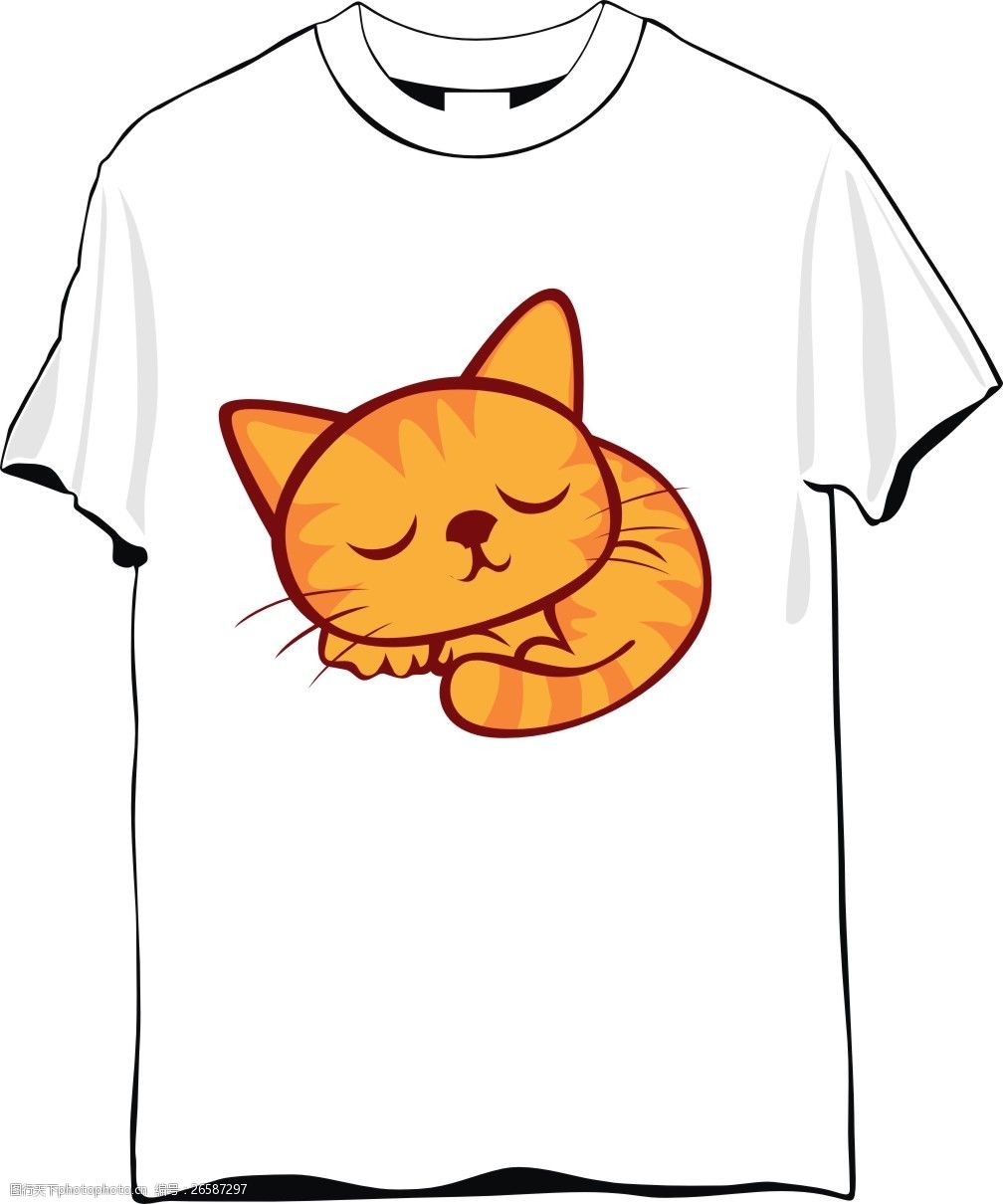 关键词:猫咪可爱t恤 动物图案t恤 可爱t恤 白色 涂鸦 手绘 彩色 卡通