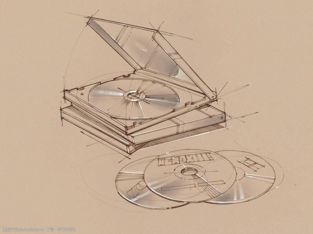 手绘cd光碟羊皮纸