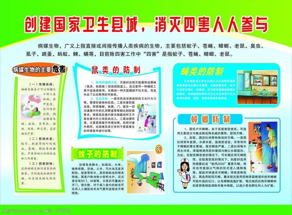 人人动手消灭四害