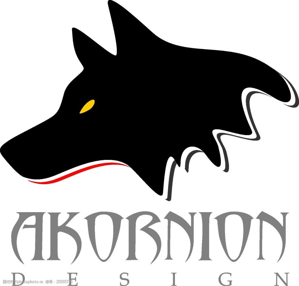 狼个性logo元素设计矢量素材