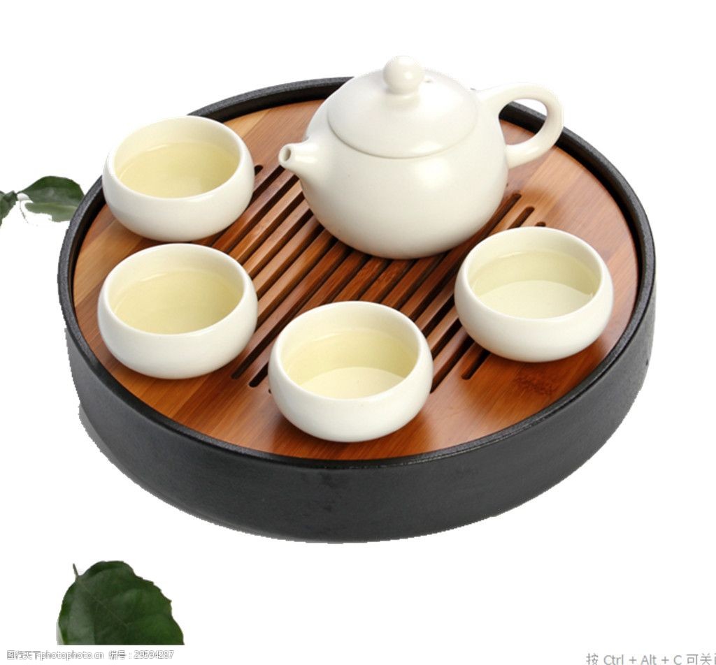 清新简约白色茶具产品实物