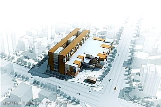 建筑鸟瞰图设计 设计素材 建筑鸟瞰 建筑设计 建筑装饰 白色 jpg