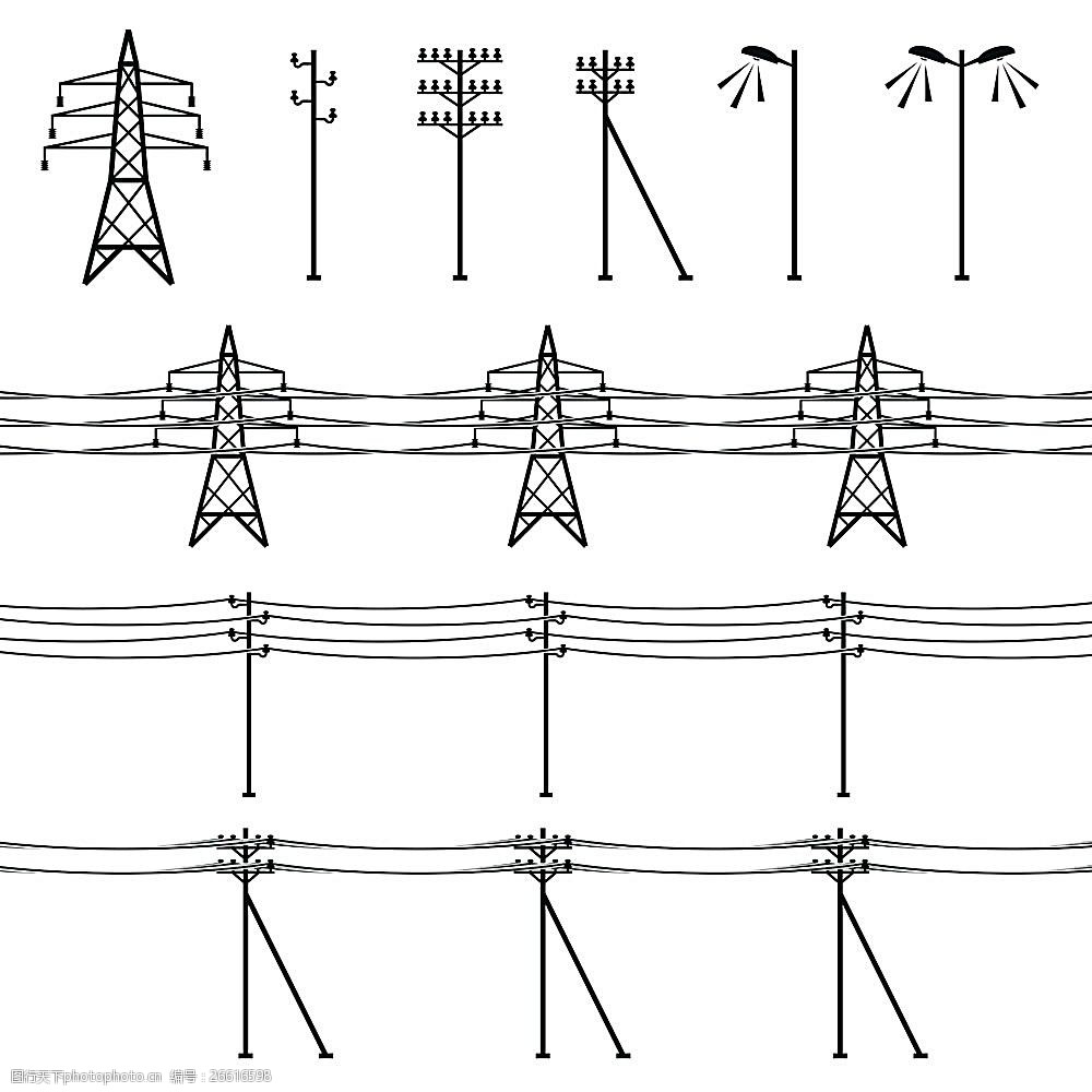 关键词:电线杆与输电塔 输电塔 高压输电塔 高压线 电力输送 电线杆