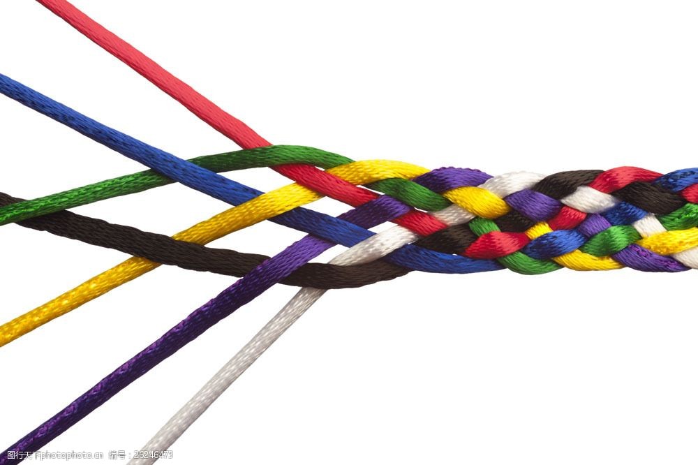 编织的彩色绳子
