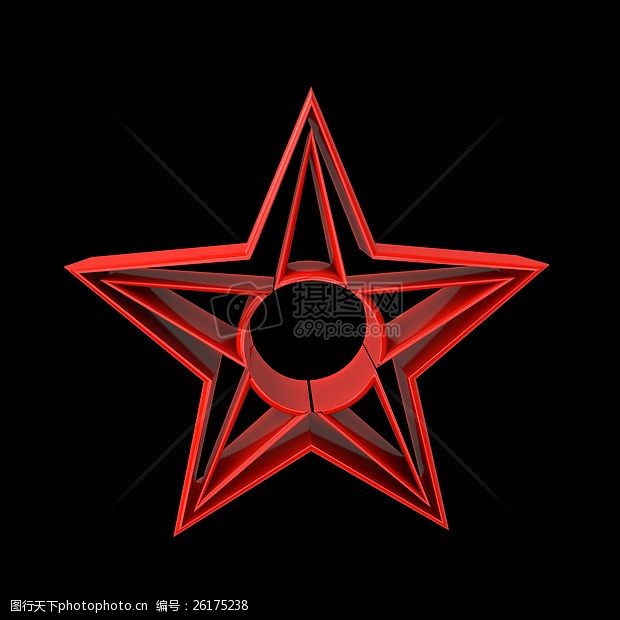 红色五角星素材