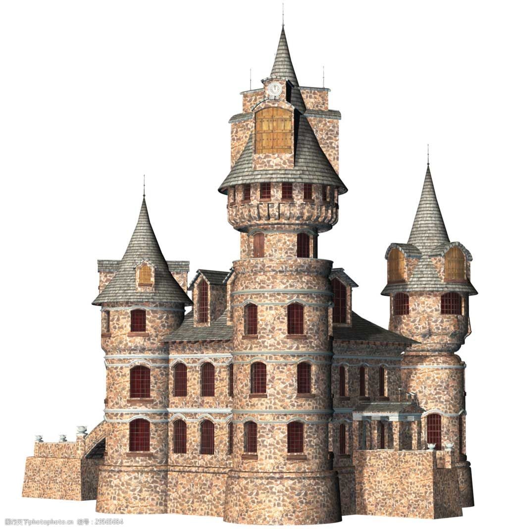 欧式建筑城堡png元素