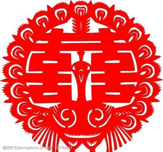 关键词:0023双喜字 囍 吉祥图案 剪纸 矢量ai 设计素材 民俗剪纸 中华