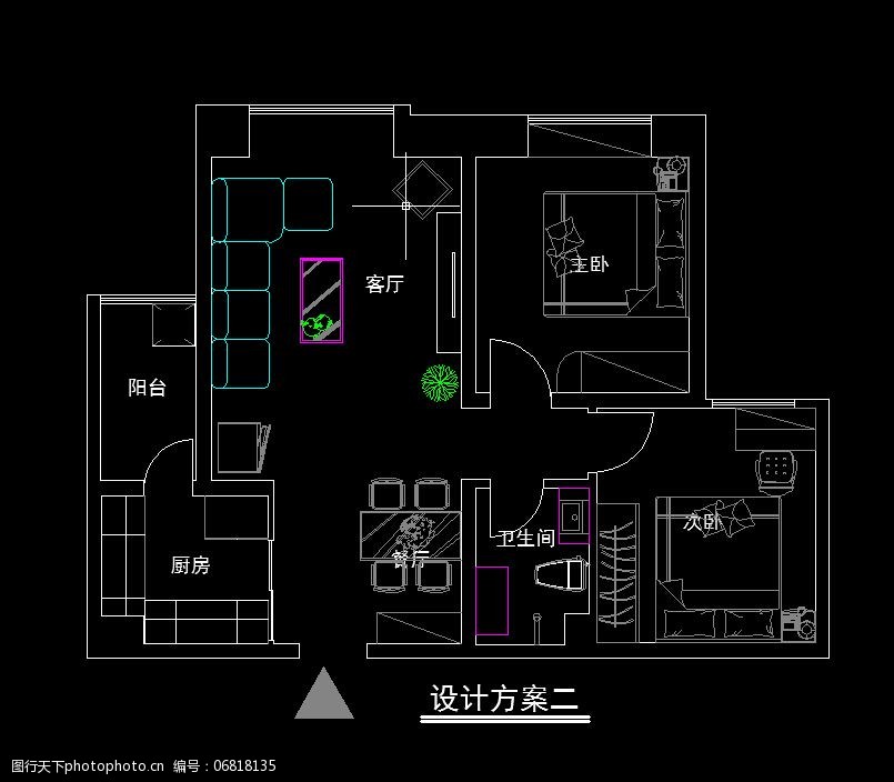 西溪诚园室内装饰设计平面图