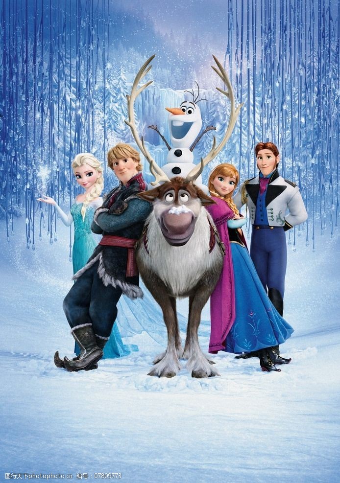 冰雪奇缘动漫角色图片