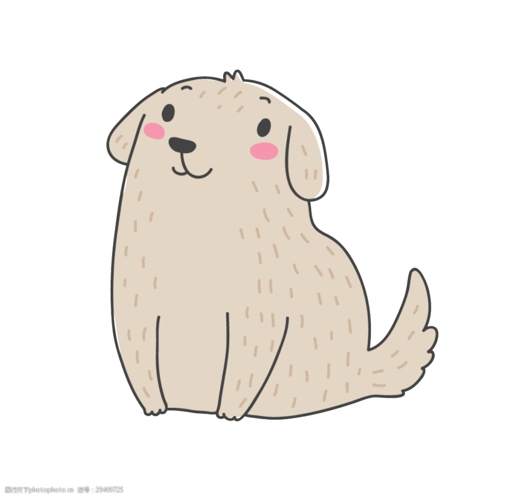 关键词:手绘端坐着的呆萌小狗矢量素材 动物 卡通 可爱 毛发 平面素材