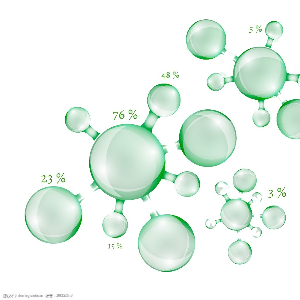 科技化学分子结构图透明装饰素材
