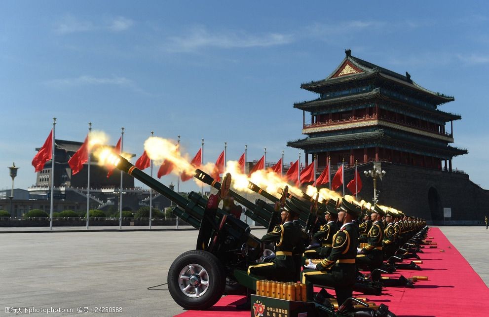 2015阅兵三军仪仗队礼炮