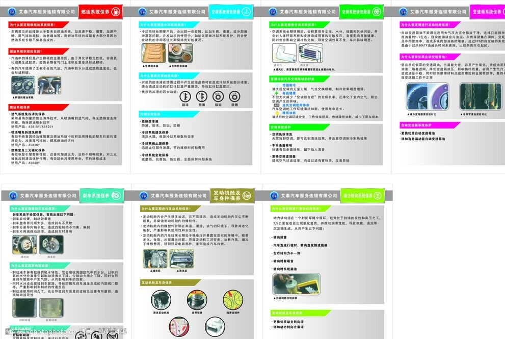 汽车燃油 空调 刹车等系统保养 汽车 刹车 燃油 发动机 设计 广告设计